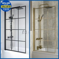 Modern Grid Bath Shower Screen