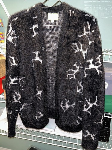 Huf cracked black cardigan - huf,