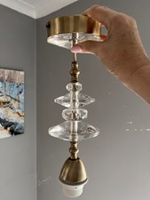 Laura Ashley Light Fitting Glass Crystal And Brass - Stunning - new over £120 