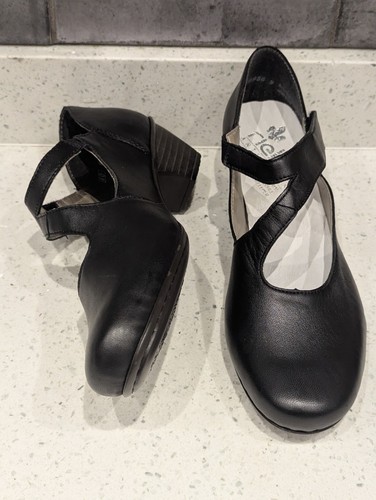 New rieker black - black, leather
