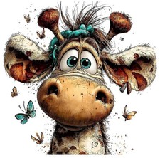 WHIMSICAL GIRAFFE CROSS STITCH