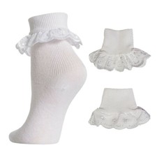 Girls Frilly Lace Socks Ankle