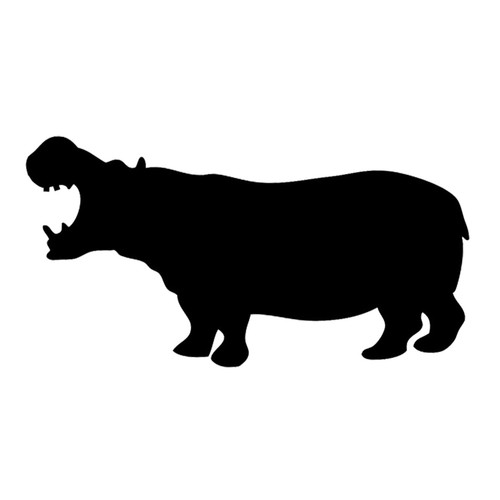 Hippo animal vinyl decal - animal,