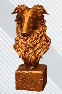Borzoi bust - borzoi,