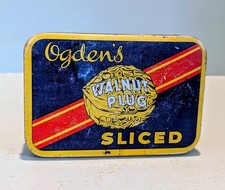 Vintage Ogden's Walnut Plug Tobacco Tin Advertising Shop Display Collectible