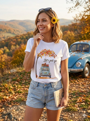 Women letter print - letter, car