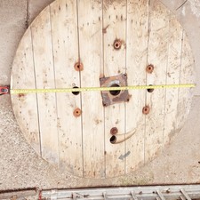 Wooden Cable Reel/Spool End/Garden Table Top- 140cm x5cm Upcycling -Without Legs