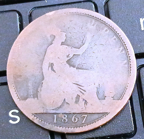 1867 victoria one penny - victoria,