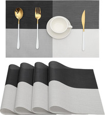 Black and White Grid Placemats