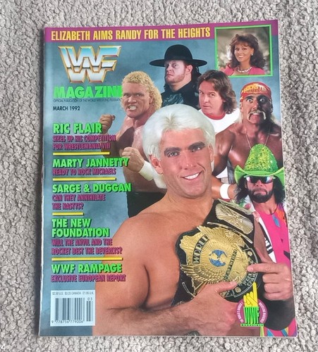 Wwf magazine april 1992 flair - magazine,