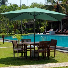 2x3M Outdoor Rectangular Parasol Garden Patio Sun Shade Umbrella with Crank Tilt