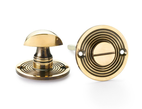 Aged solid brass beehive - solid,