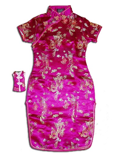 Girls satin dragon chinese - satin,