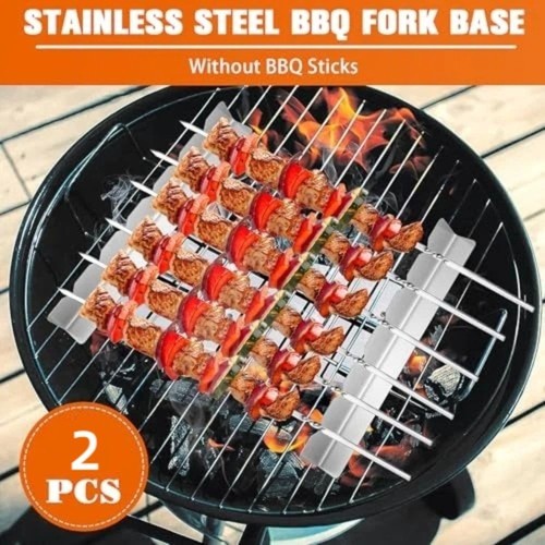 Stainless steel skewer holder - steel,