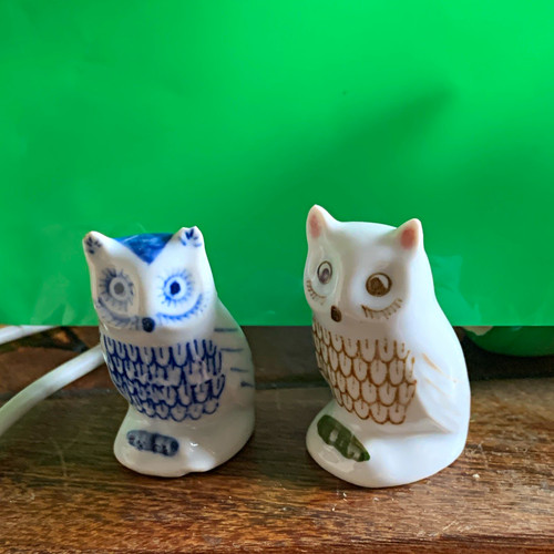 Ceramic owls hand - ceramic, owls,