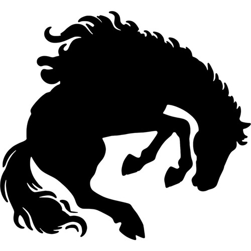 Bucking bronco stencils - 'bucking, /