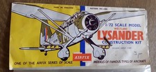 Airfix 1/72 RAF Westland Lysander 1959 TYPE 2 issue red stripe vintage kit RARE