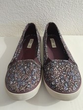 Fat Face Purple Floral Slip on