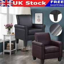 Upholstered Faux Leather Tub