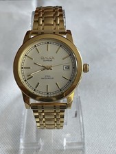 Omax Men's Day Date Watch Gold