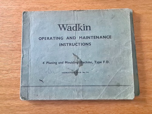 Wadkin planing and - fd,