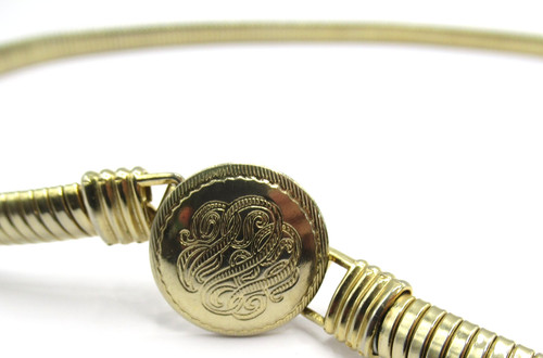 Gold tone snake belt - gold, vintage