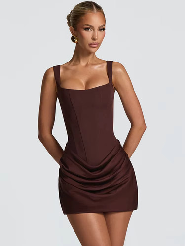 Mozision backless ruched sexy - backless,