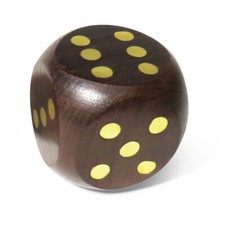 Single Large Wooden Dice (Die)
