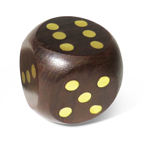 Single large wooden - single, dice