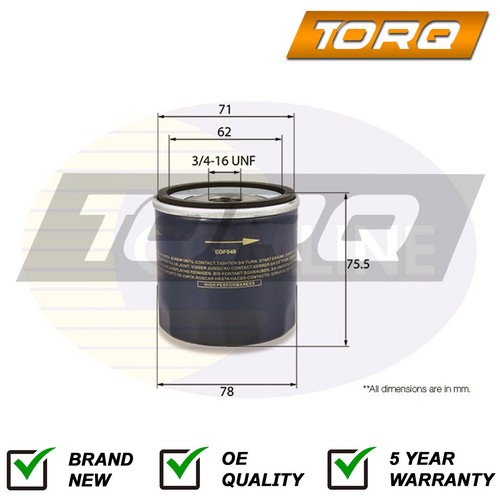 Oil filter torq - fits, fiat