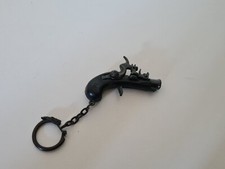 Vintage  Bluebeards Flintlock Cap Gun Keychain Toy Made in Hong Kong Key Ring B4