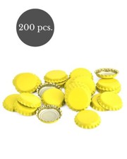 Crown Caps Lids YELLOW 26mm