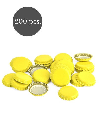 Crown caps lids yellow - caps,