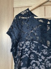 Long Tall Sally Black Lace Lined Dress Size 16 Party Cruise