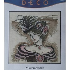 Vintage DMC Crossstitch Kit "Mademoiselle" Victorian/Edwardian Lady DECO (CBK162