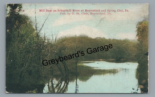 Mill dam schuylkill - schuylkill, river