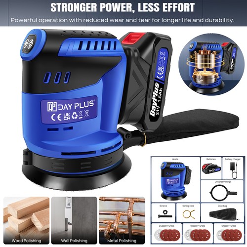 Cordless random orbital sander - random,
