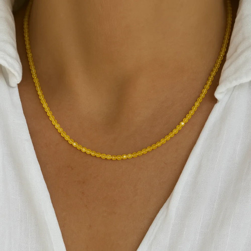 Natural citrine 2mm - citrine, beads