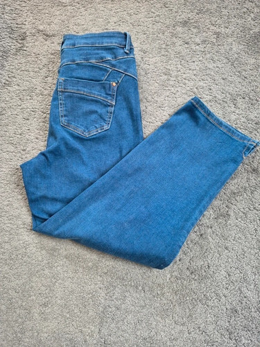Mid blue denim straight - blue,