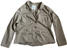 Sonoma Light Brown Khaki Blazer Jacket Size XL Preppy Farm Goblin Cottage Core