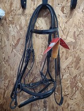 John Whitaker Barton Flash Bridle,& Reins, Black.Full Size. NEW. (Ref:147Y)