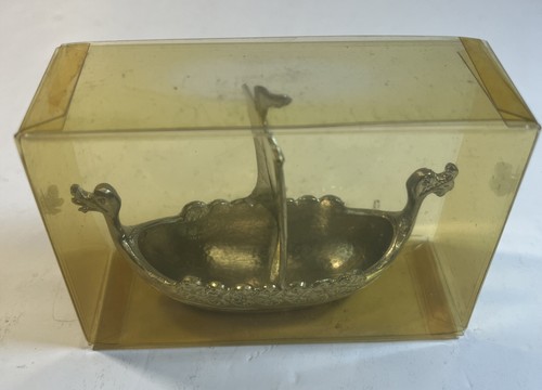 Vintage pewter viking ship - pewter,