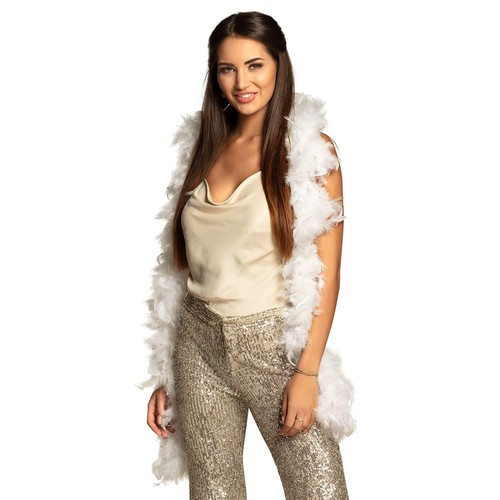 White feather boa - white,