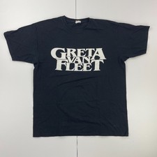 GRETA VAN FLEET T-Shirt Large Black Rock Band Tee March Of The Peaceful Army