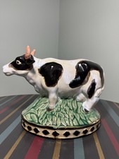 Vintage Ceramic Grazing Dairy Cow CBK LTD LLC. 9”X 7” Barnyard Farmhouse