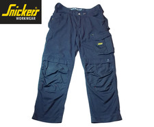 Snickers Mens Black Carpenters Stretch Work Trousers W35 L32 Combat Safety Pants