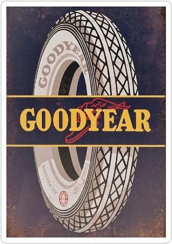 Goodyear metal retro sign - goodyear,