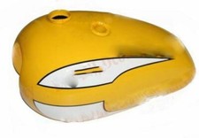 Fits For Triumph T140 Petrol Gas Fuel Tank Yellow Cream White