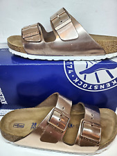 BIRKENSTOCK SOFT FOOT BED- UK 5-EU 38-US 7 ARIZONA.NARRO FIT.ALL LEATHER COPPER.