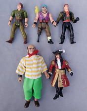 VINTAGE Peter Pan Action Figures Bundle 1991 Mattel  inc Smee & Captain Hook